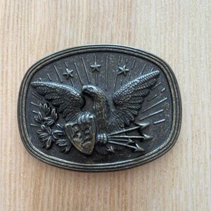 Vintage! Eagle and shield buckle belt
